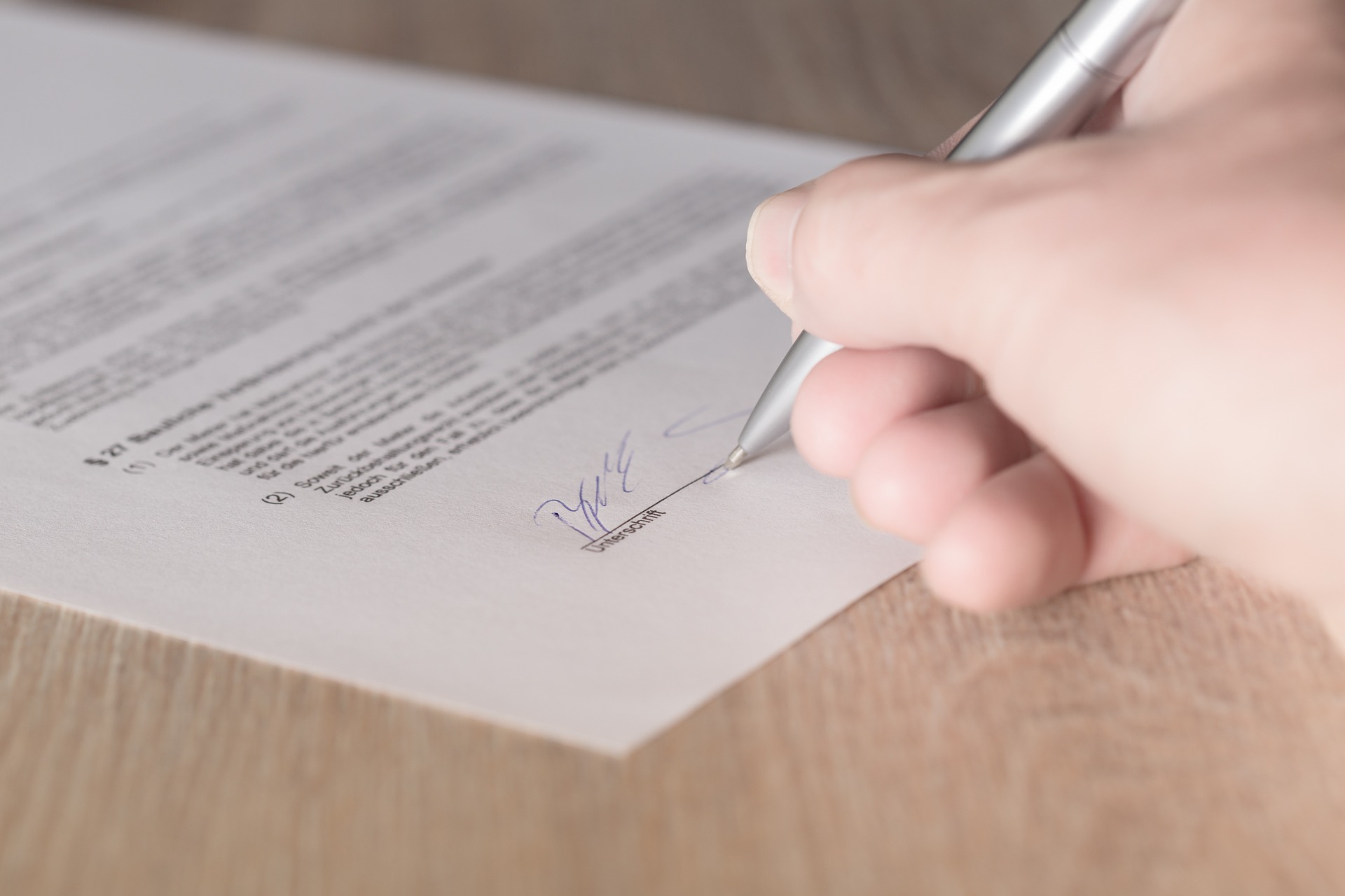 Image of lease contract